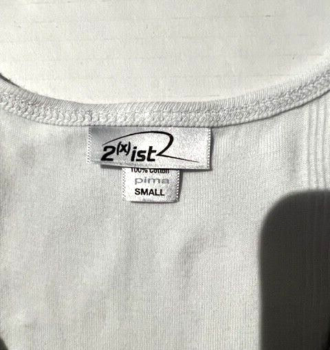 New 2(x)ist Super Soft Pima Cotton Ribbed Tank Top Underwear sz S #201