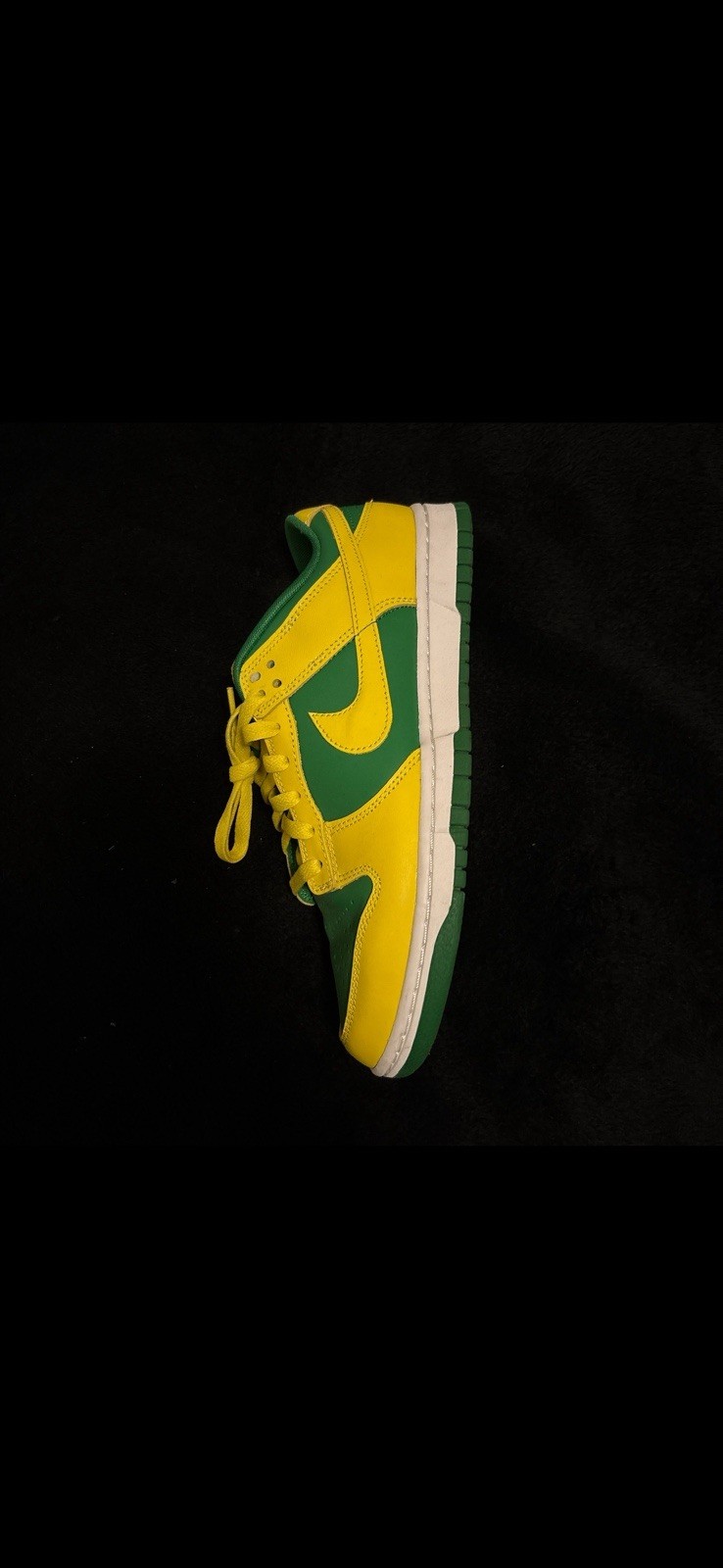 Nike Dunk Low Reverse Brazil Men’s Low Top Lace-Up Sneakers Green Yellow White