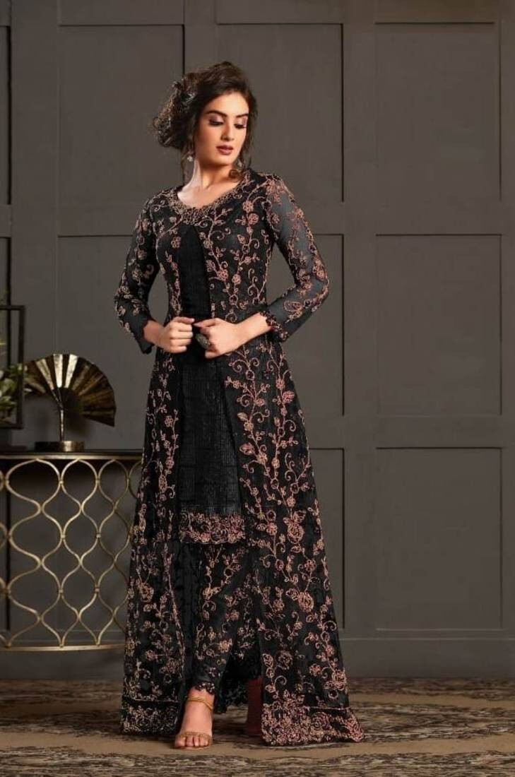 New Indian Bollywood Plazzo Suit Ethnic Pakistani Salwar Kameez Designer Wedding