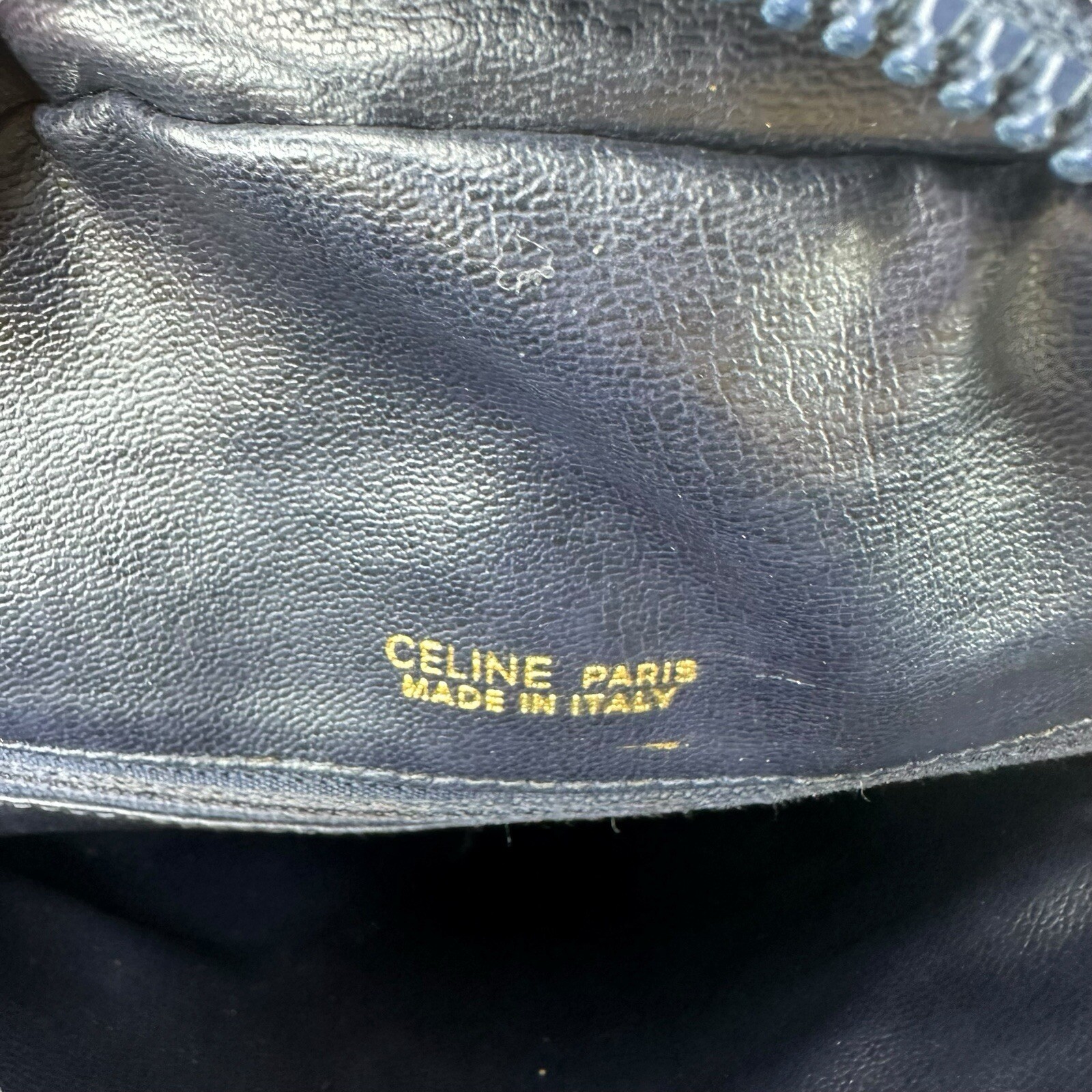 Celine Horse Carriage Hardware Monogram C Jacquard/Leather Shoulder Bag Blue