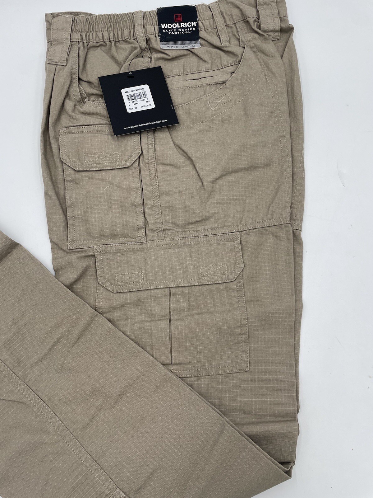 NEW Woolrich Elite Series Tactical Lightweight Ripstop Khaki Cargo Pant 42X30