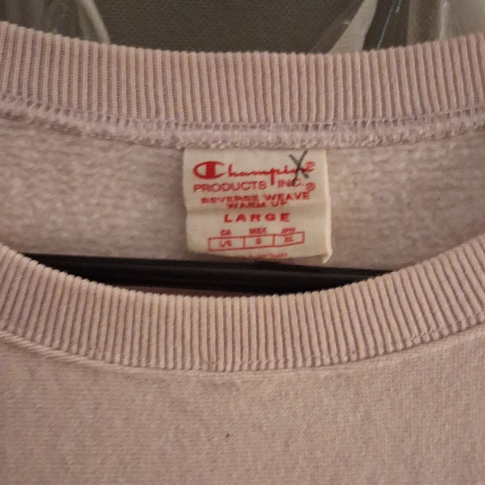 Champion Reverse Weave Colorblock Crewneck Sweatshirt Embroidered Logo Men’s L