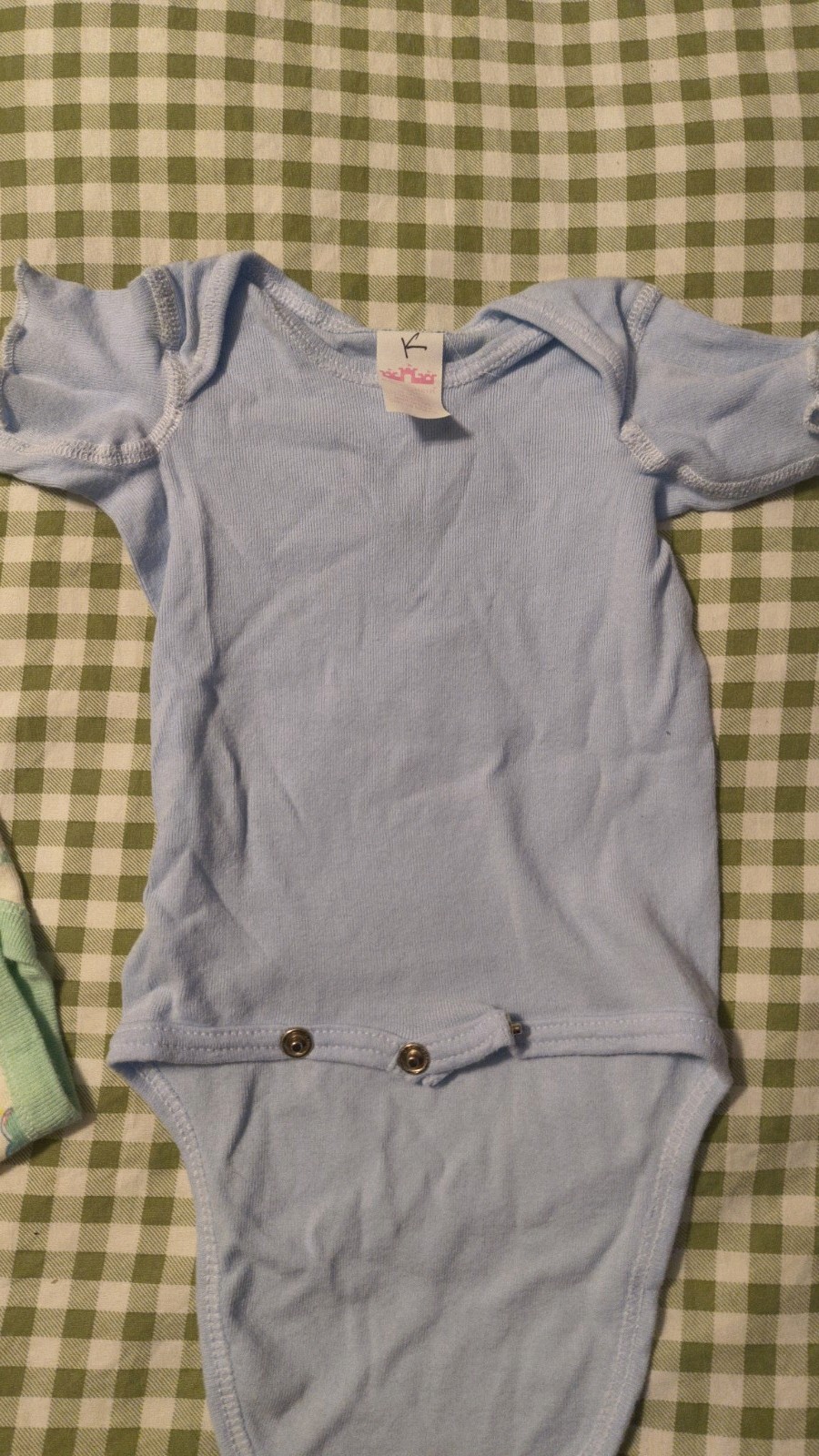 Curity, Royal Heir 3pc Baby Bodysuits. Blue/White Cotton Knit Animal Print Snap