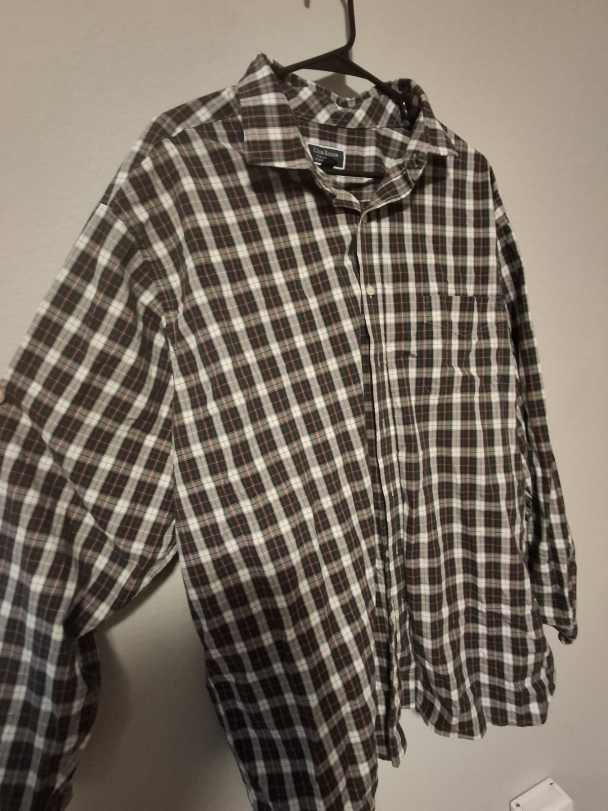 Club Room Men’s Regular Fit Performance 18.5-36/37 Checkered/Striped