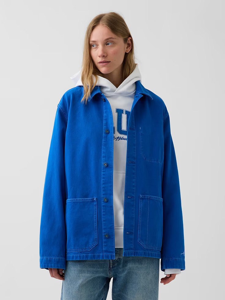 NEW – GAP – Get Blue Relaxed Chore Jacket(Color:Medium Wash) – Sale