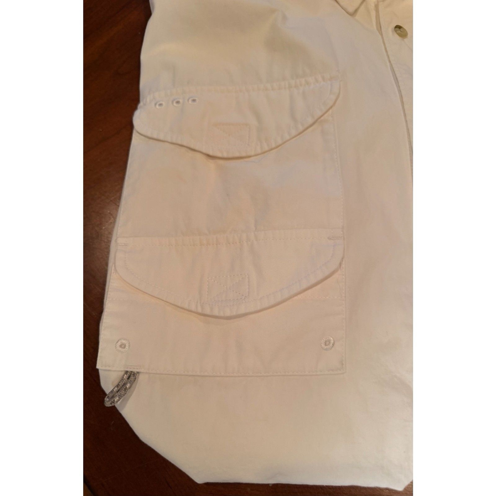 Columbia PFG Men’s White Short Sleeve Fishing Shirt | Omni-Shade | Large
