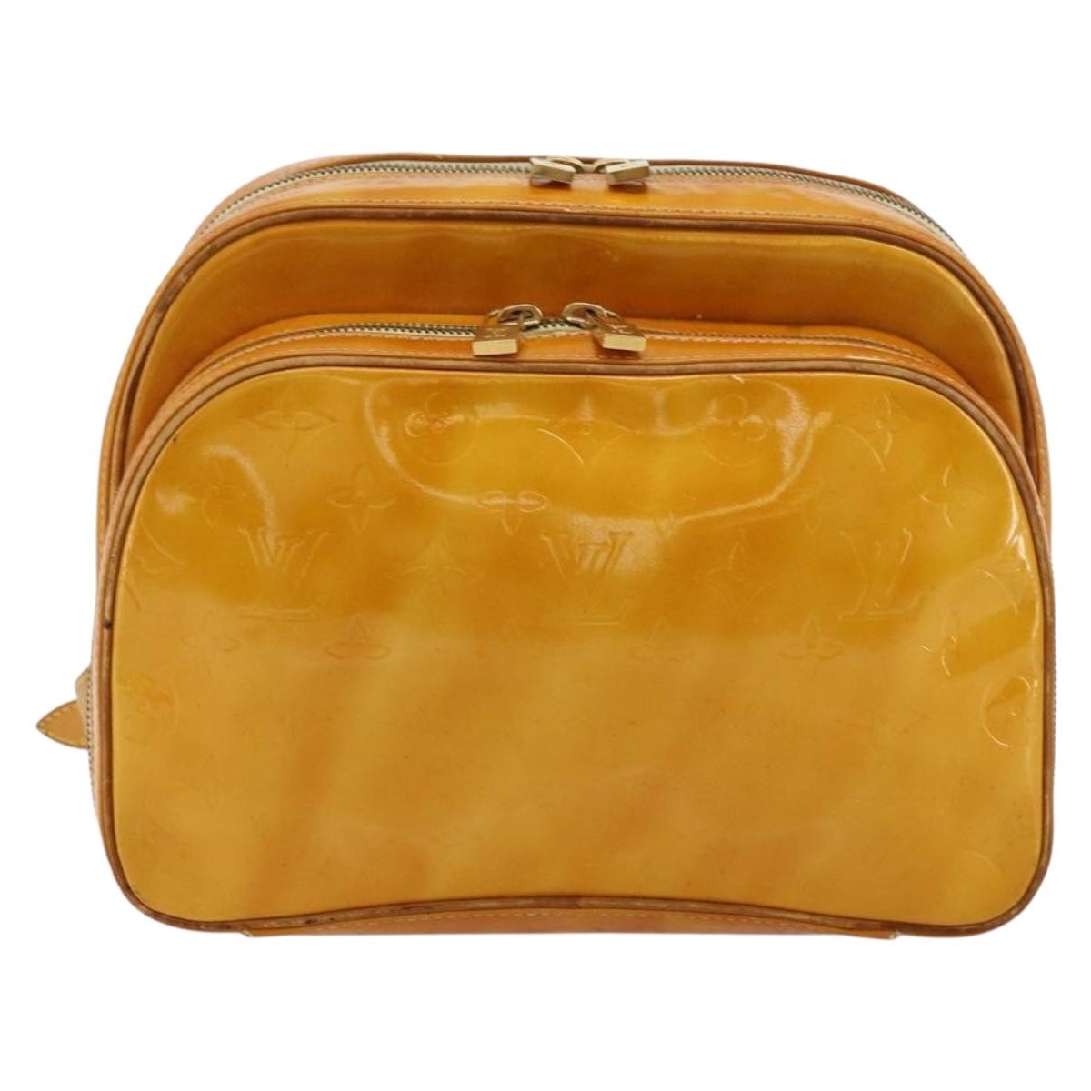 LOUIS VUITTON Monogram Vernis Marley Backpack Yellow M91040 LV Auth bs34725