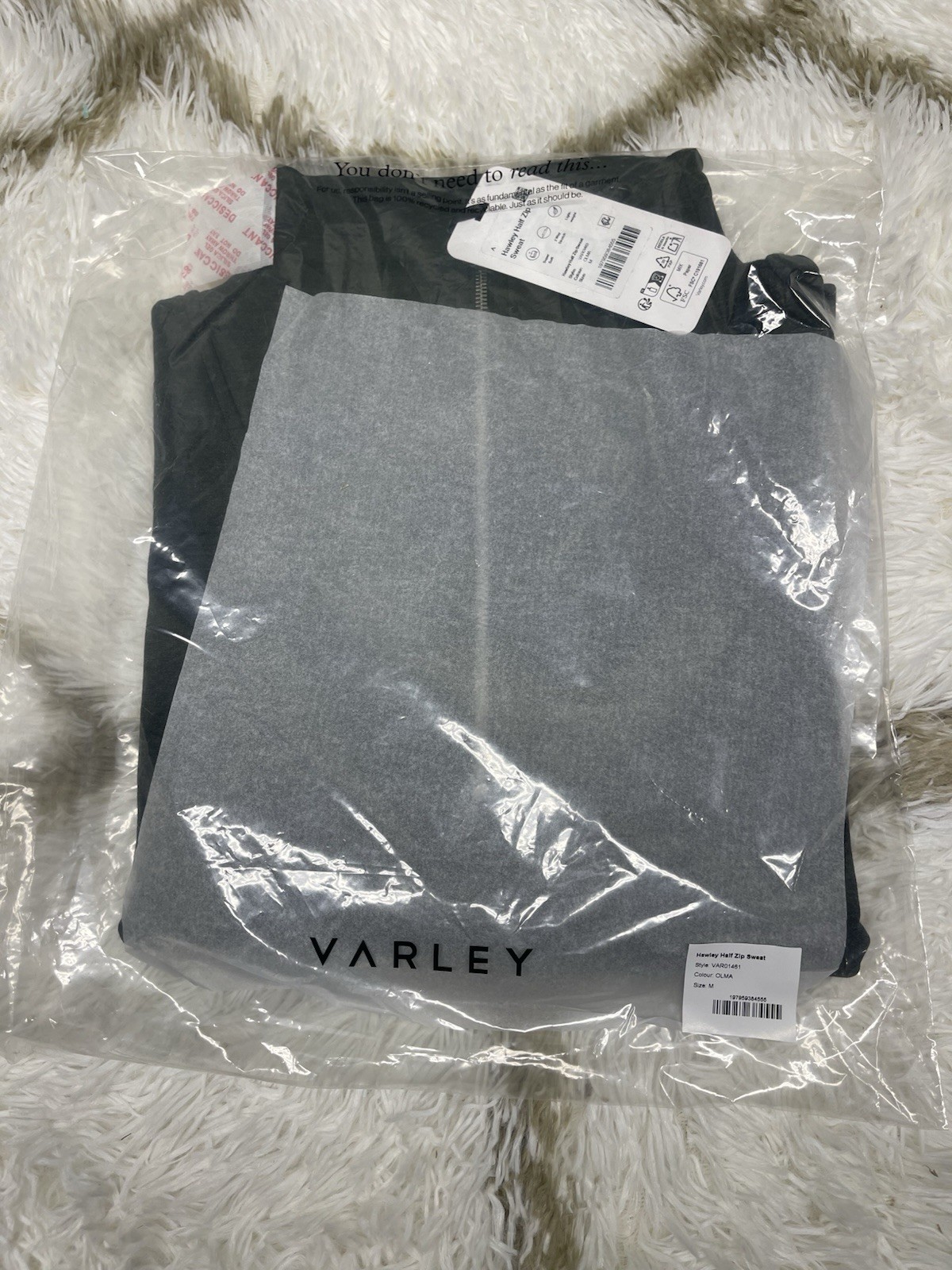 🧡*NWT*Varley Hawley Half-Zip Sweater Pullover Women’s Size M Color -Oliver Marl