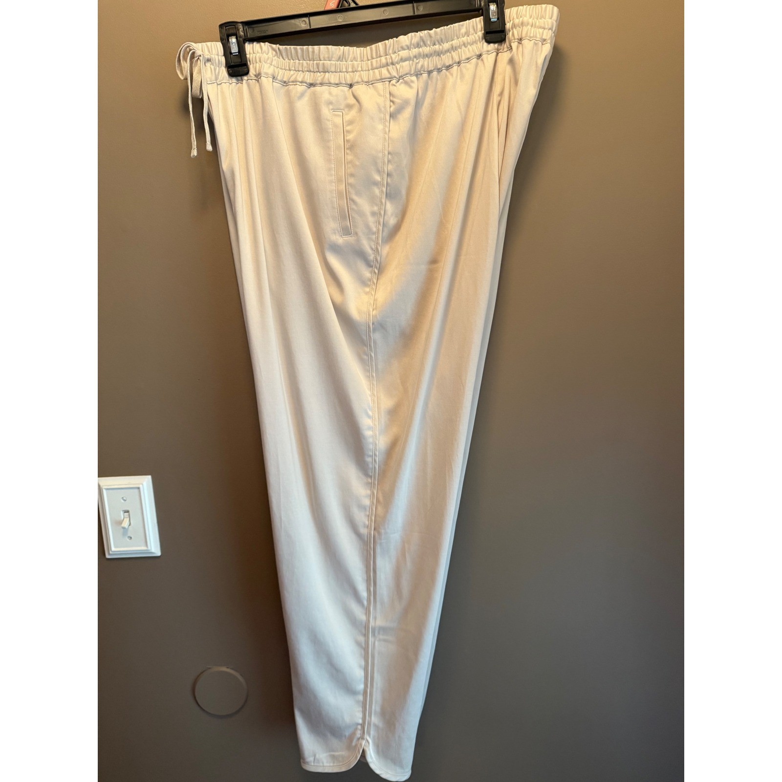 J. Jill Womens XL Cream Beige Lyocell Blend Drawstring Elastic Waist Pants