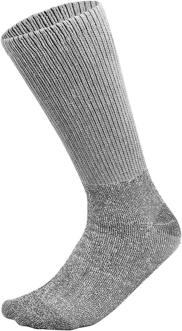 6-12 Pairs Thermal Diabetic Socks Thick Warm Winter Non-Binding Loose Crew Socks