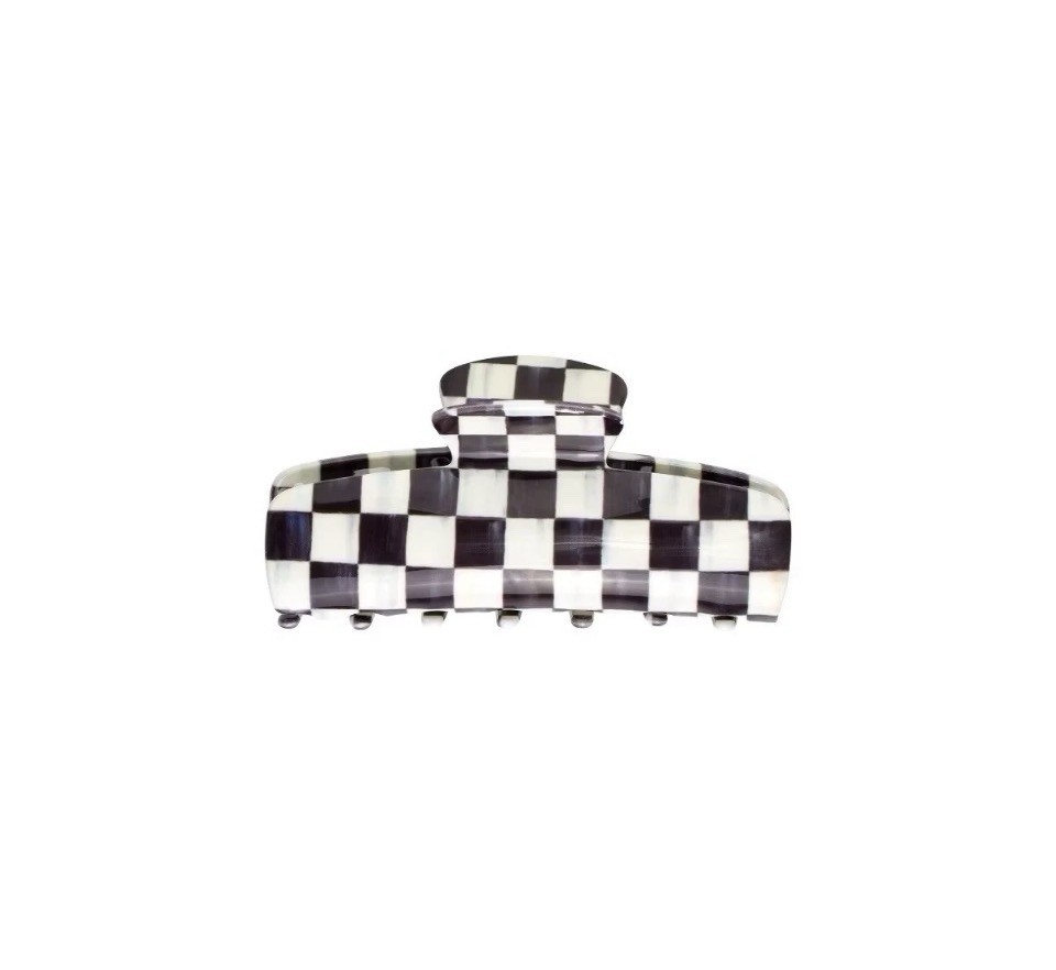 MacKenzie Childs x Goody Target 🖤 Black Check LG Hair Claw Clip NEW In Stock
