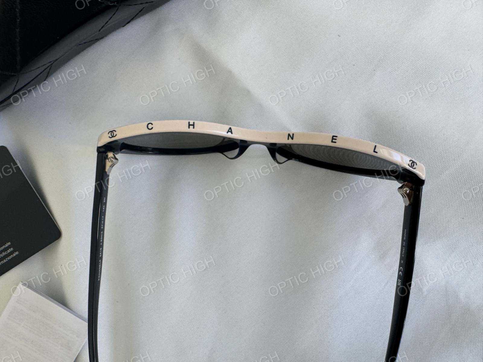 CHANEL CH5416 Beige & Black Acetate Oval Sunglasses