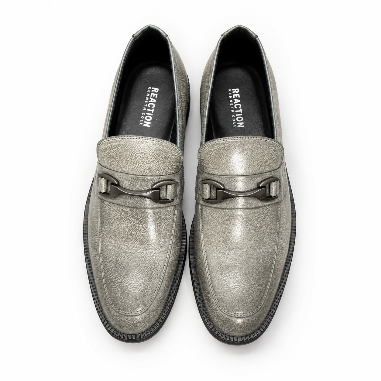 Kenneth Cole Reaction Men’s 12 Gray Horsebit Loafers