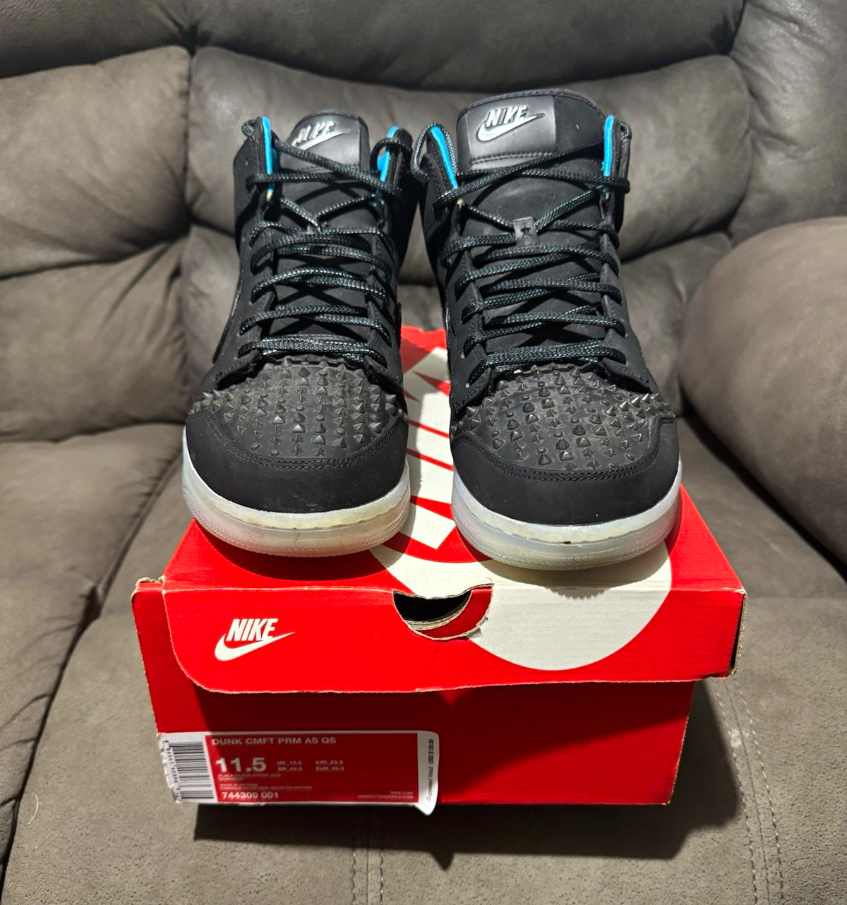 Nike Dunk CMFT Premium Men’s High Top Sneaker All Star Black Jade 744309-001