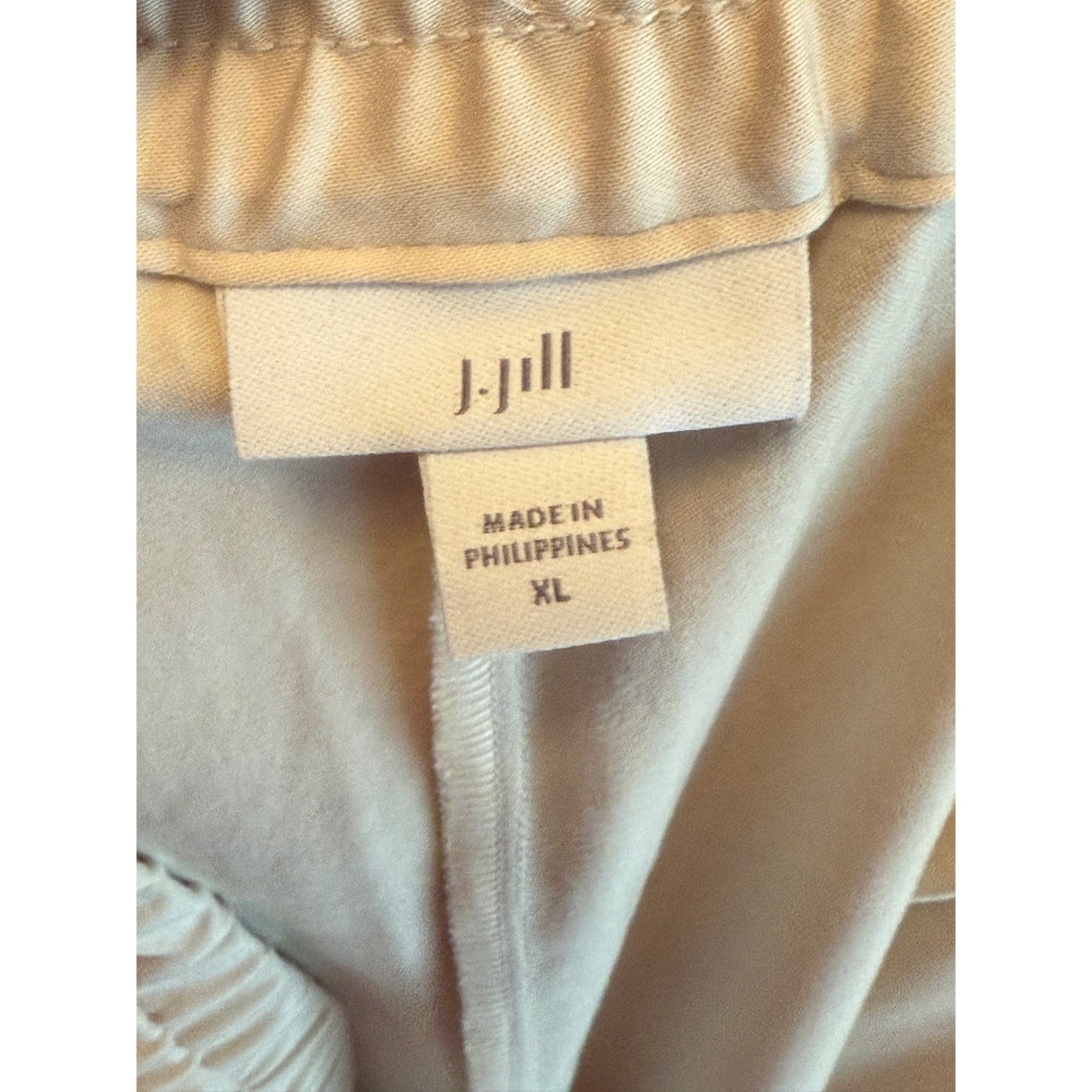 J. Jill Womens XL Cream Beige Lyocell Blend Drawstring Elastic Waist Pants
