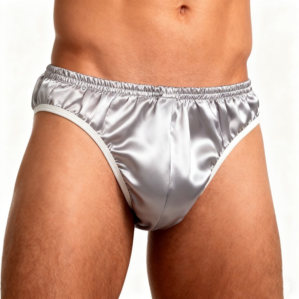 3 Pack Men’s 100% Silk Briefs – Comfort Daily Wear Underwear Sizes S-4XL