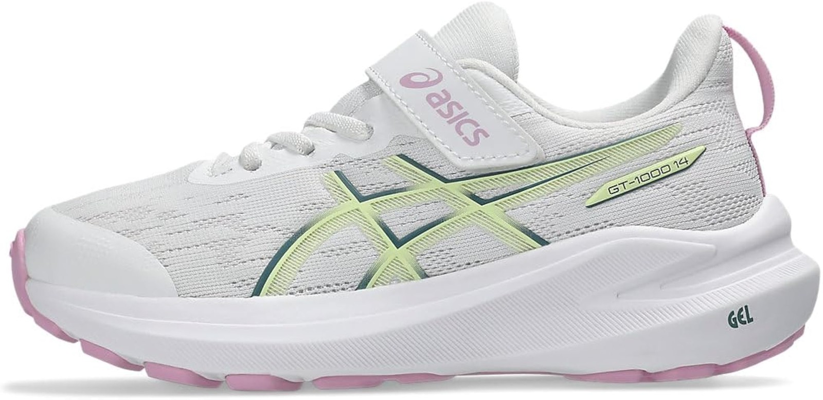 ASICS Unisex-Child Gt-1000 14 Ps – White/Hazy Lilac – 12 Little Kid