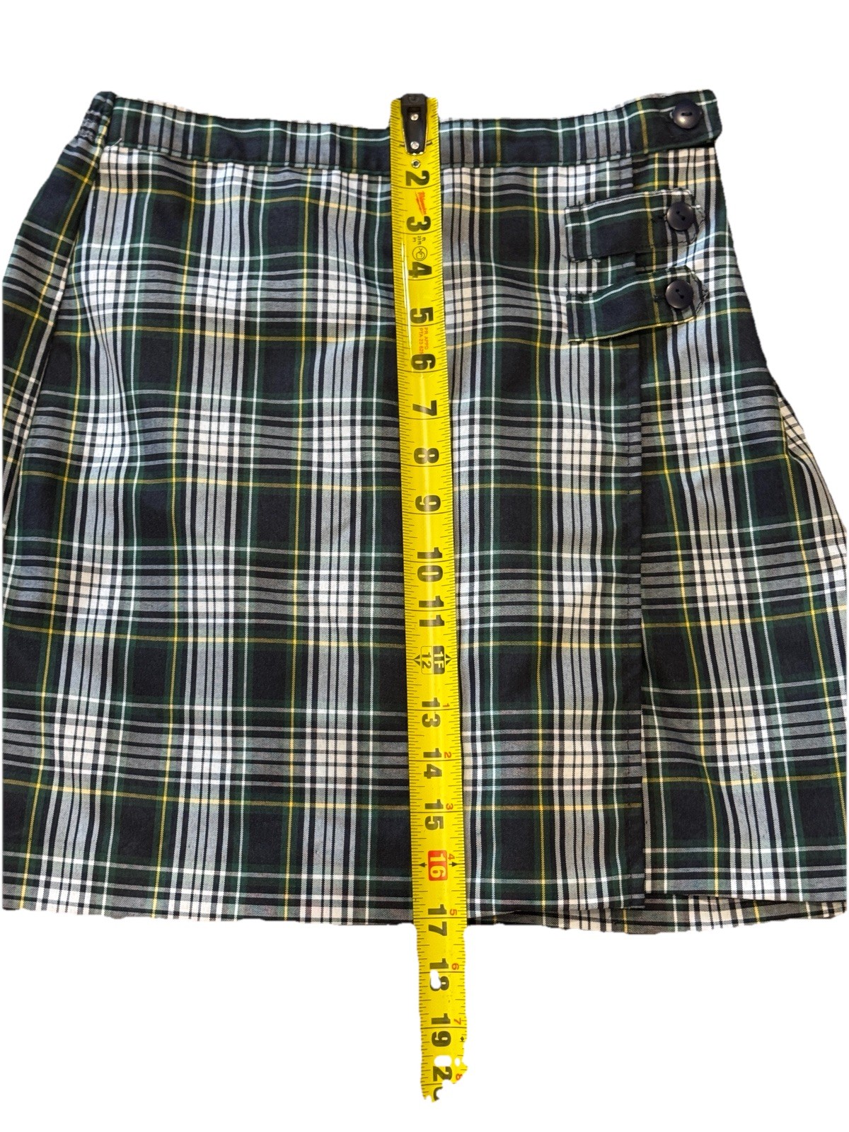 Dennis Uniform Girls 12 1/2 Pleated Plaid School Skirt Made in USA #21680