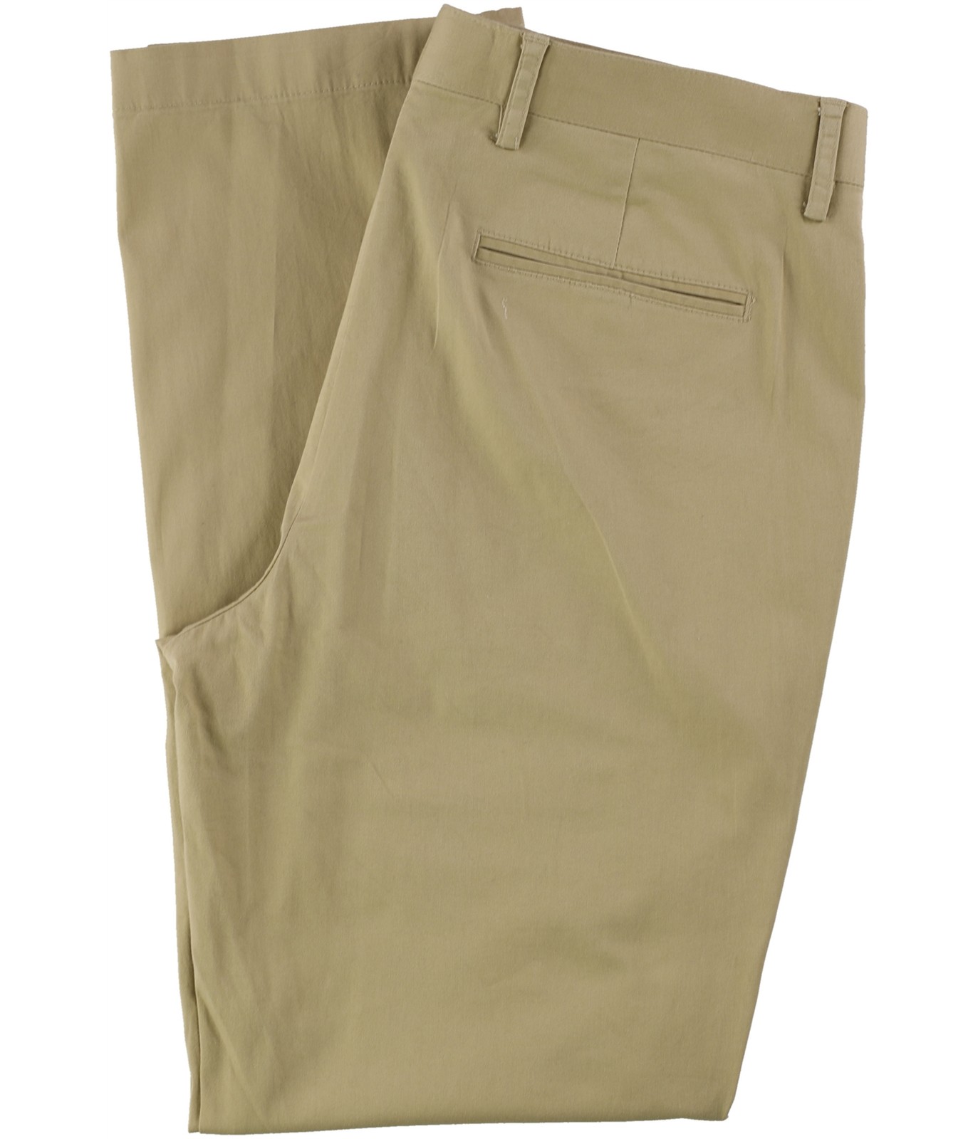 I.N.C Mens Flat Front Straight Leg Relaxed Chino Casual Pants, Beige, 30W x 30L