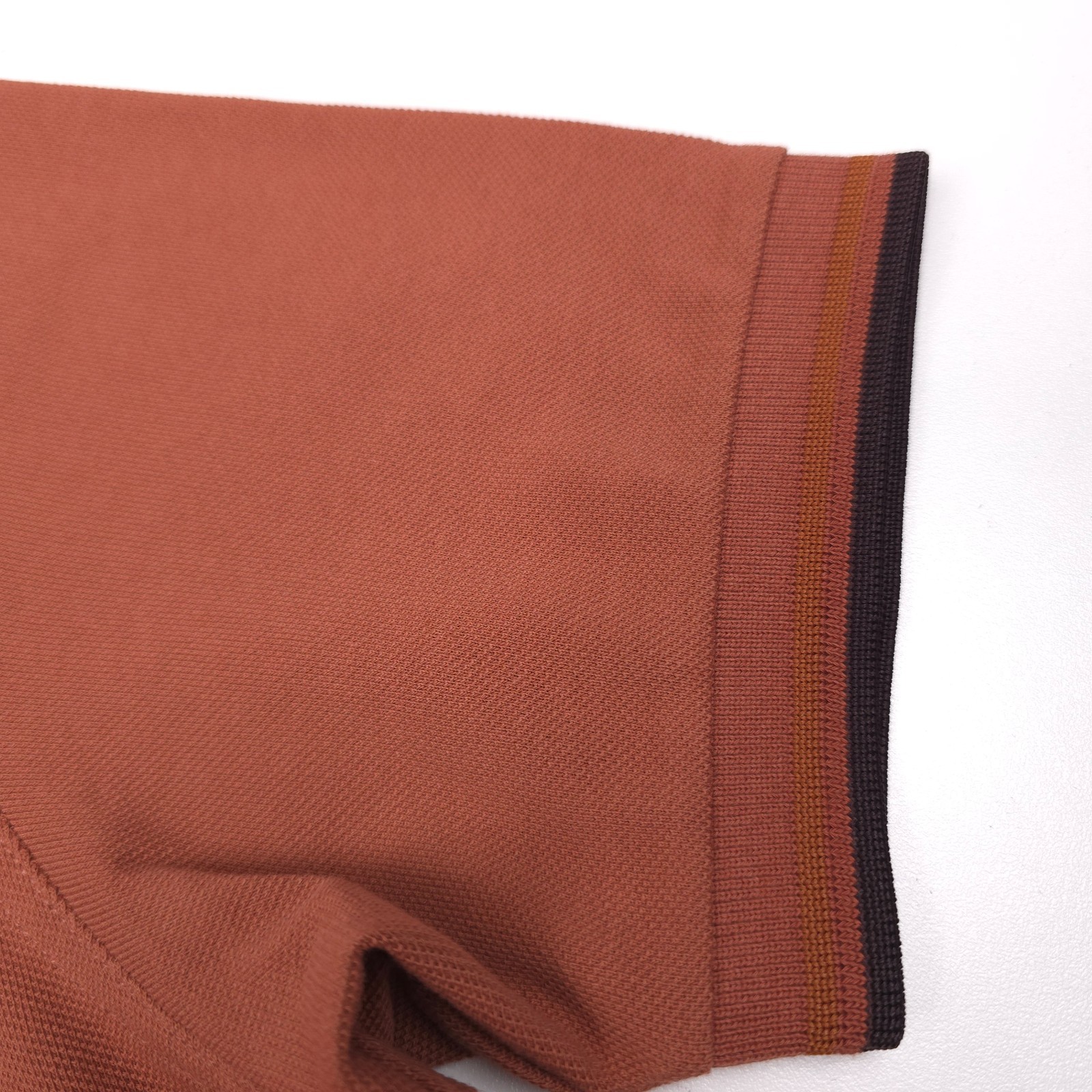 Fred Perry M3600 Twin Tipped Pique Polo Shirt Mens Medium Slim Fit Cinnamon