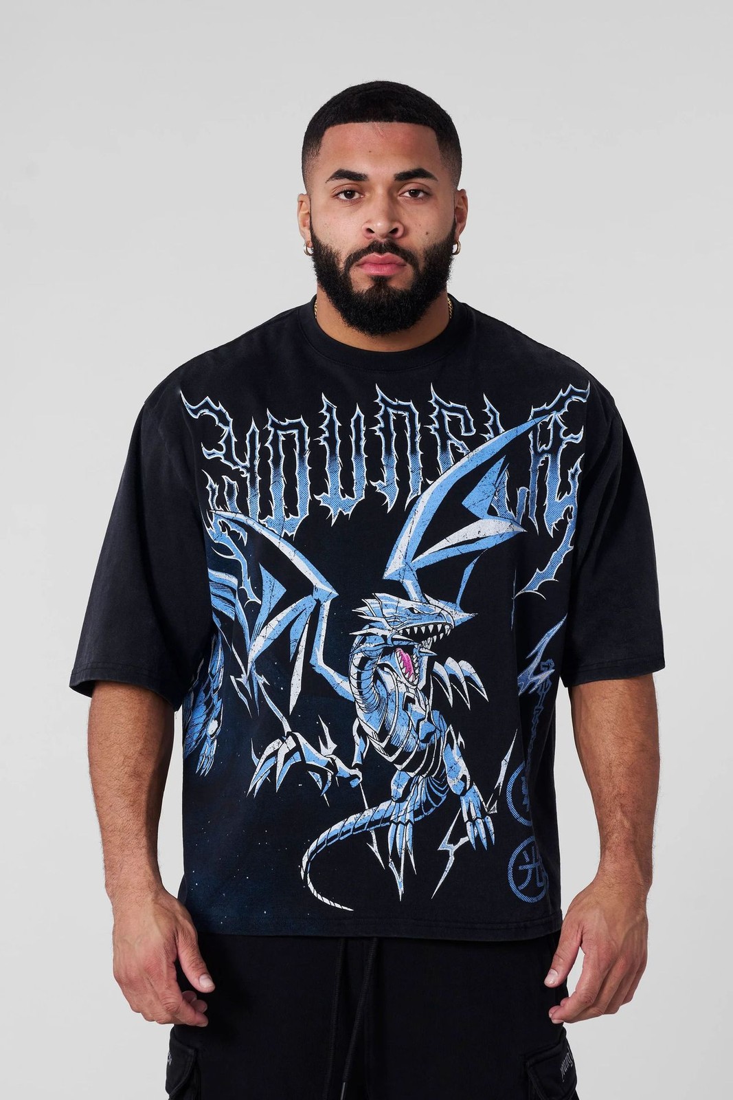 New YOUNGLA Collaboration Yu-Gi-Oh Men Oversize T-shirt Short Sleeve Sports Gym