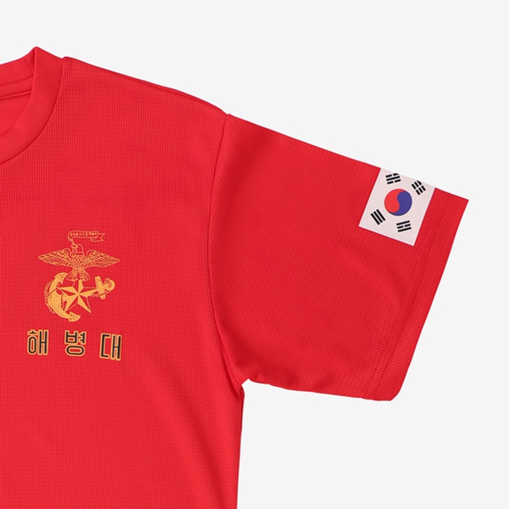 ROKMC Korean Marine Corps Cool Dry T-Shirt (Red, Short Sleeve) | S–4XL