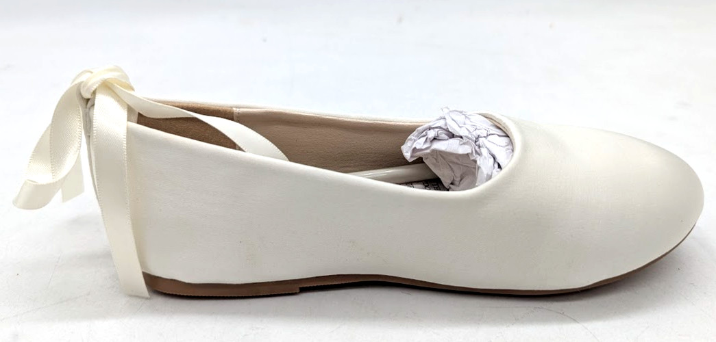 *SEE DETAILS* PHIRAMIN Toddler Flower Girl Dress Shoes – Size 13 – Ivory White