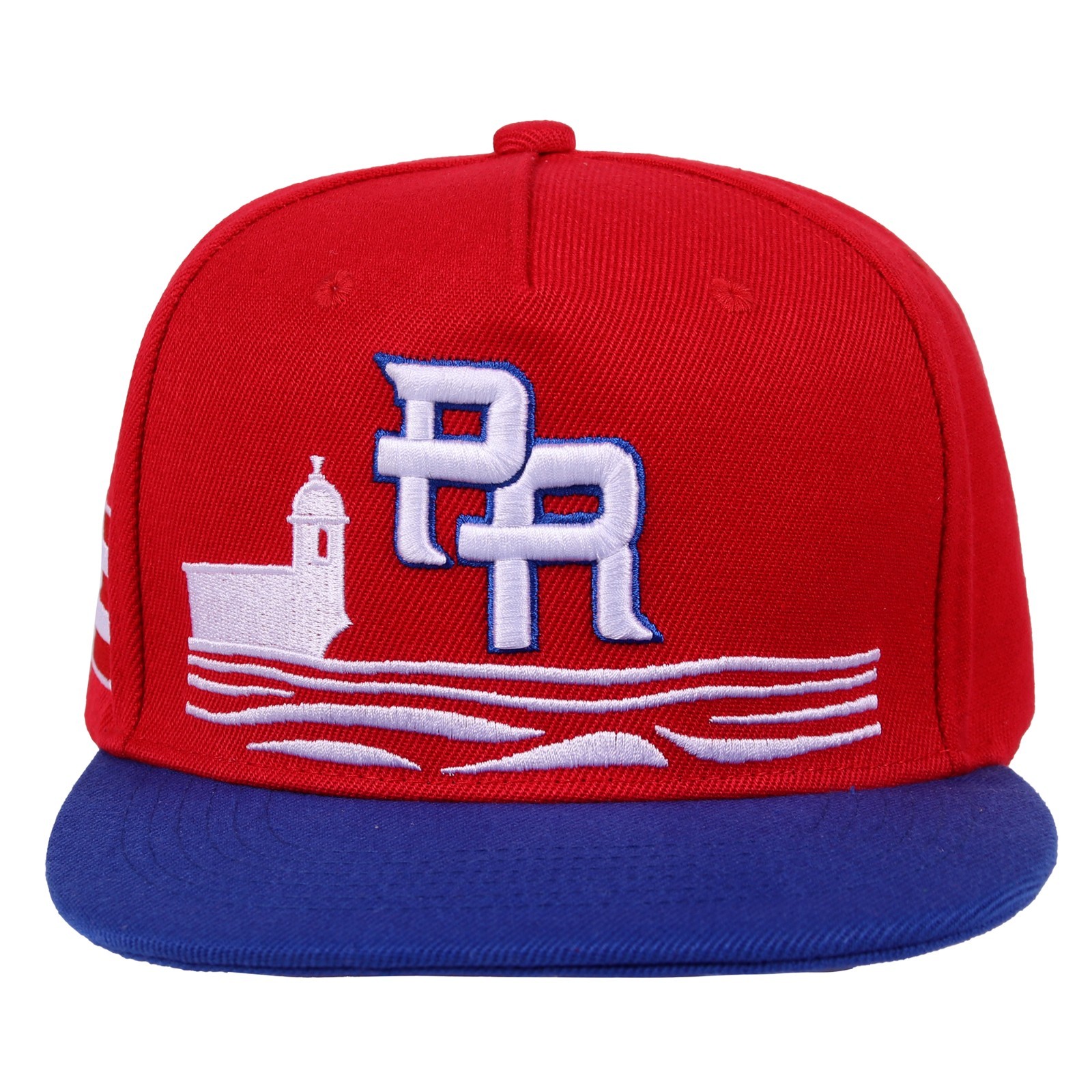 PR 3D Embroidered Baseball Cap Puerto Rico Flag Soft Crown Cotton Snapback Hat