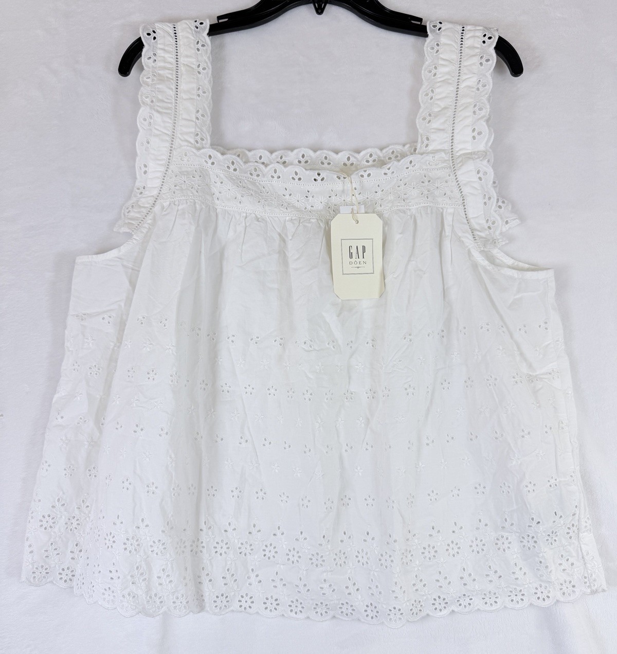 GAP x Doen Eyelet Top Large Cotton Cottagecore Boho New NWT