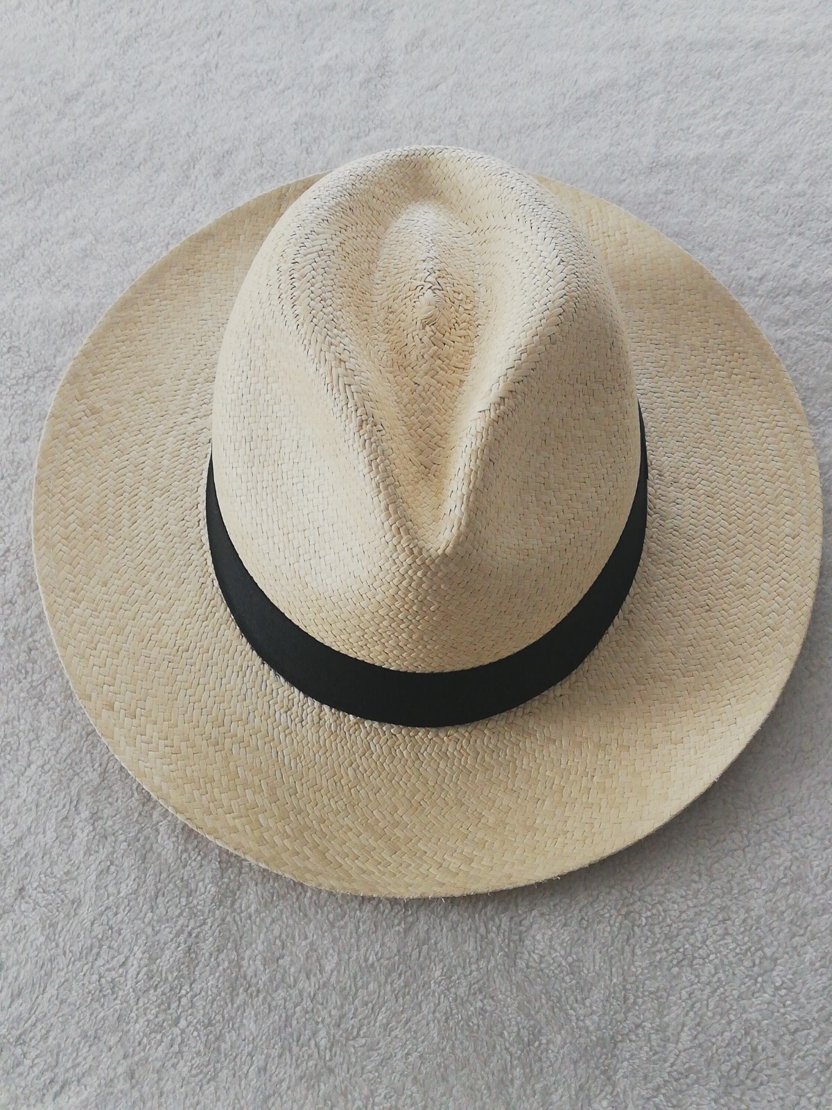 GENUINE ECUADOR HAT “PANAMA HAT” 100% TOQUILLA STRAW MEDIUM 58Cm CLASSIC BEIGE