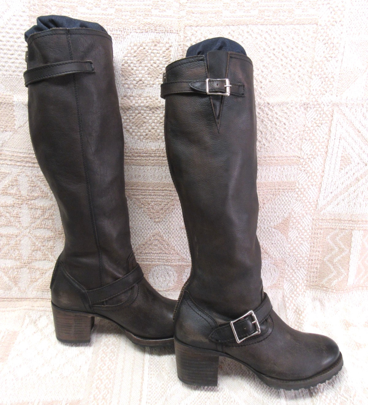 Freebird Boots By Steven Size 9 Cognac Cody Knee High Worn Once!! See Pics!!