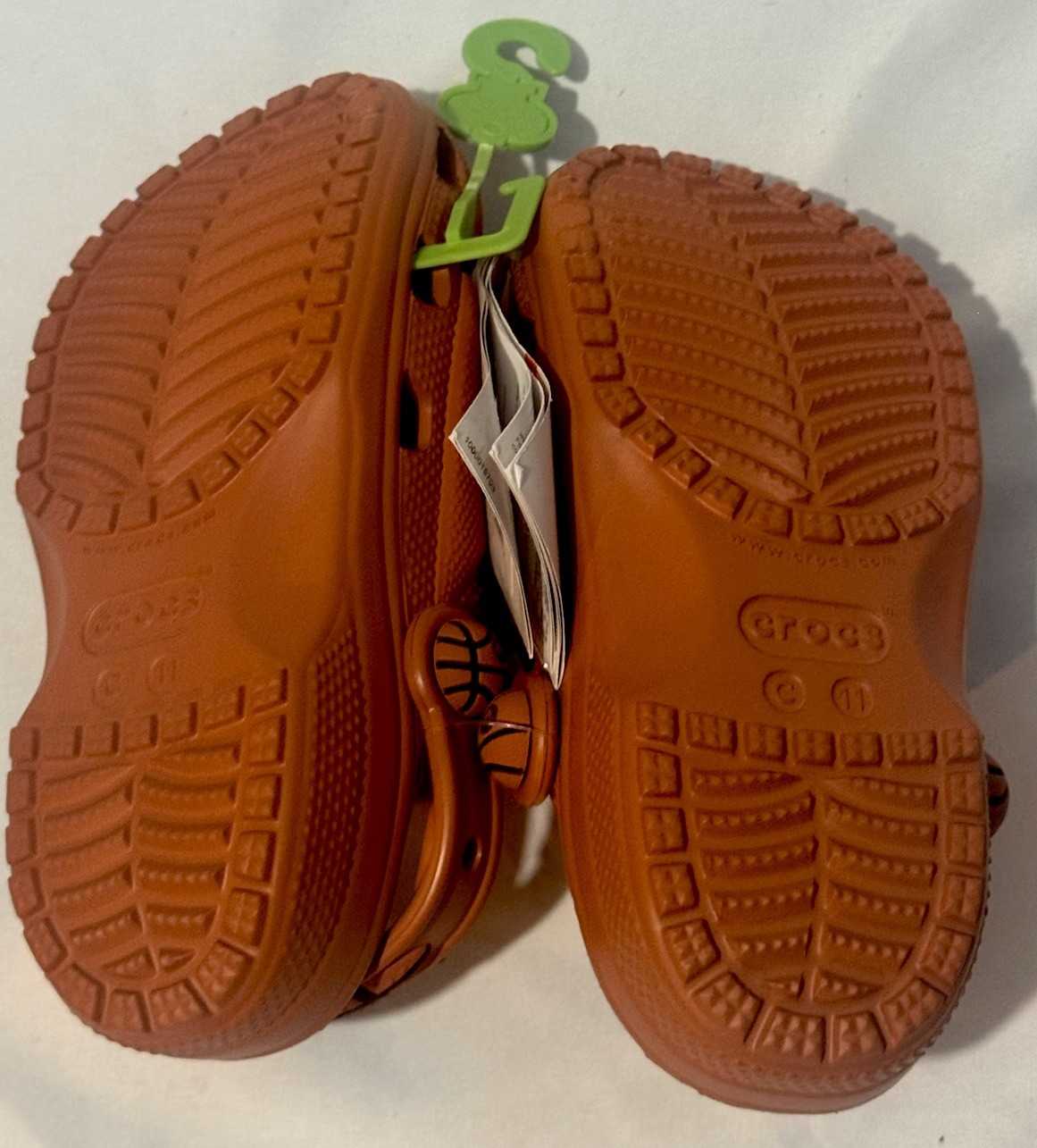 Crocs Basketball Orange/Black Classic Clogs- Little Kid Size C12- New- MSRP $44