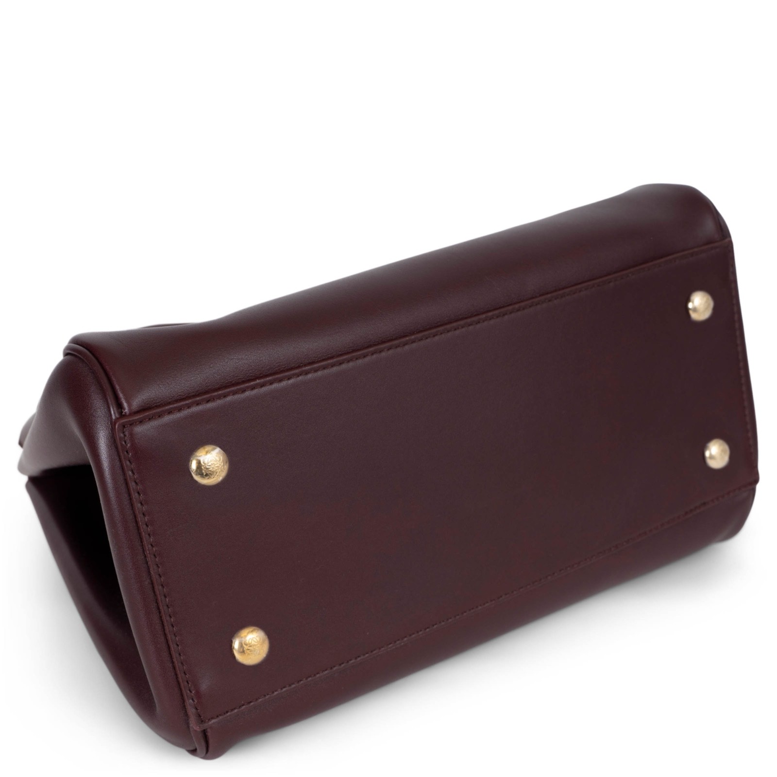 74126 auth LOEWE dark burgundy supple calf leather 2025 MADRID MEDIUM Bag