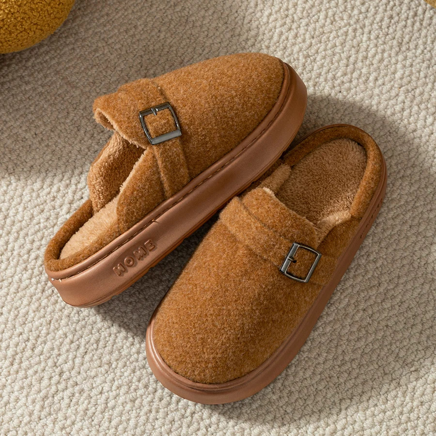 Winter Women’s Indoor Slippers Warm Soft Soled Comfortable Outdoor Non Slip Suit