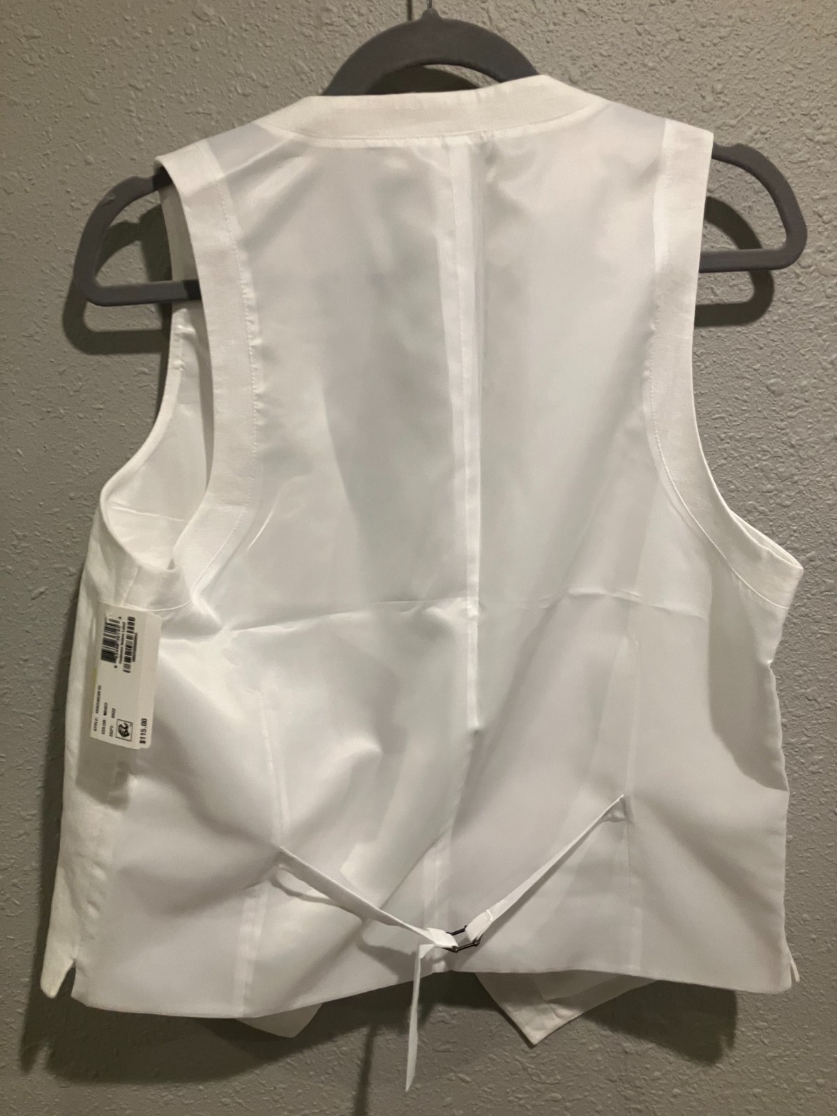 $115 Bar III Men’s Large Slim Fit Linen White Suit Vest Brand New With Tags
