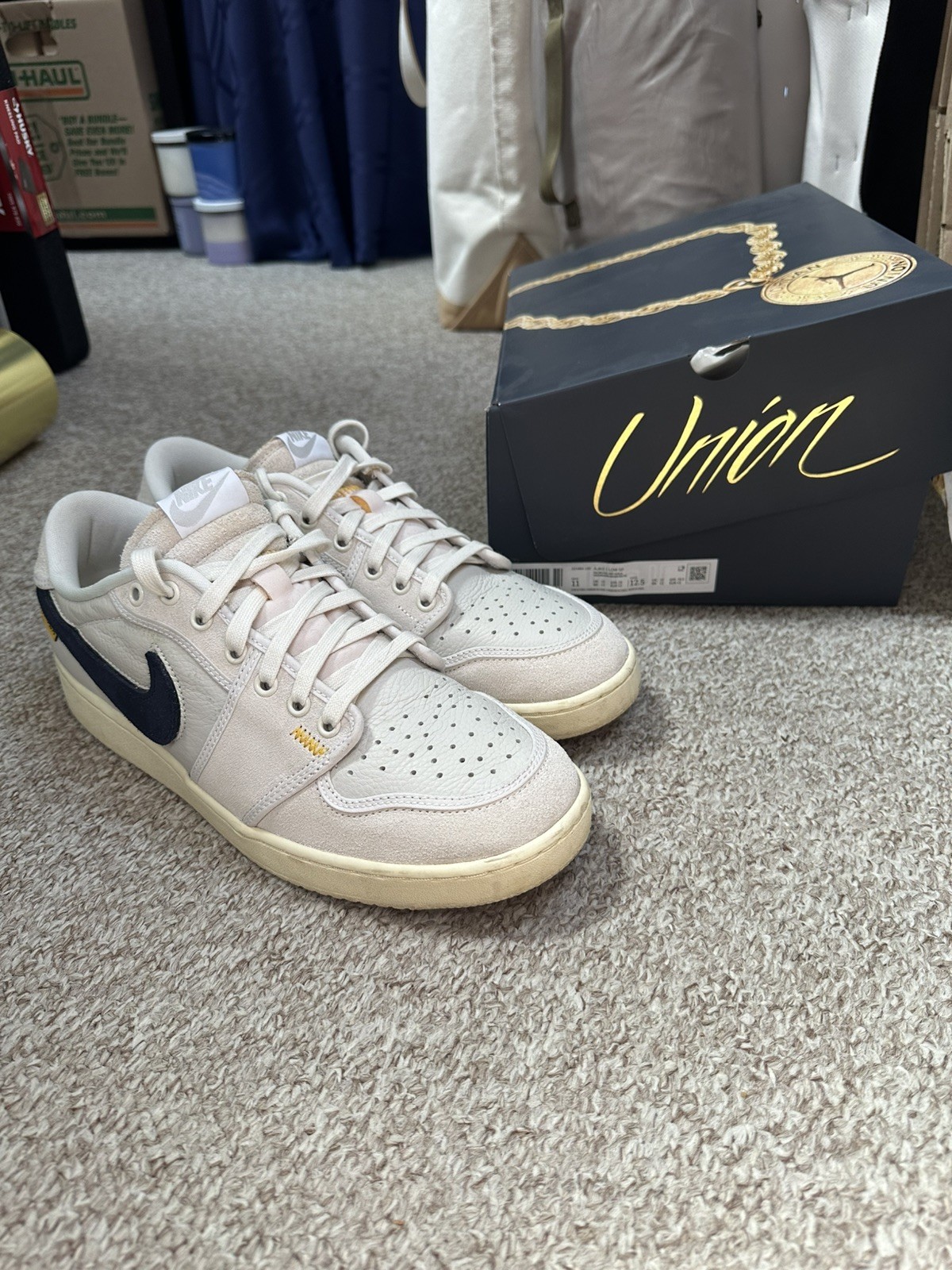 D08912-101 AJKO 1 Low SP x Union LA – Size 11 – OG Box, Extra Swooshes & Laces
