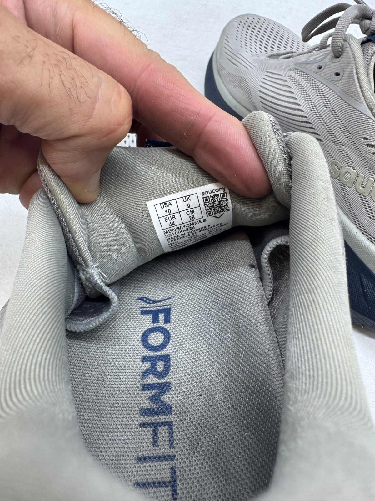 Saucony Ride 18 Running Sneakers Men’s Gray Mesh Lace-Up Athletic Trainer – 10