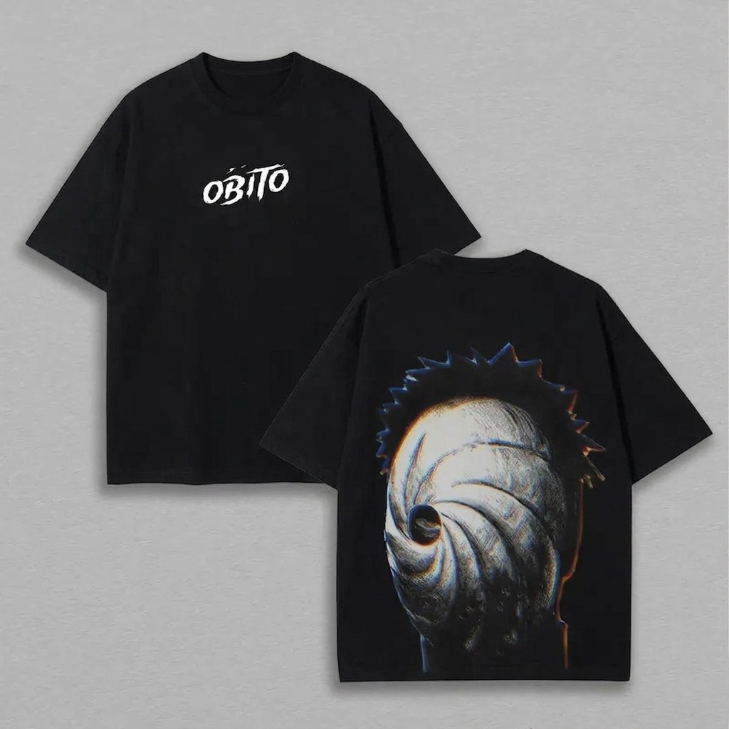 Obito Naruto Anime Double Printed Vintage Graphic Streetwear Tee