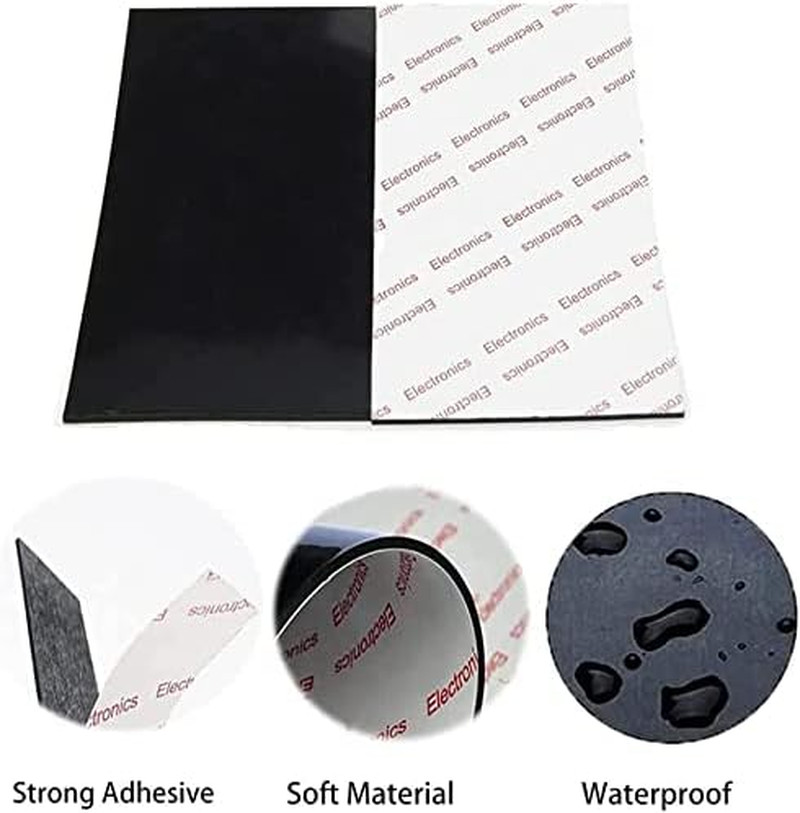 2Pcs Anti-Slip Pads Silicone Rubber Plastic Pads 3M Self-Stick Adhesive