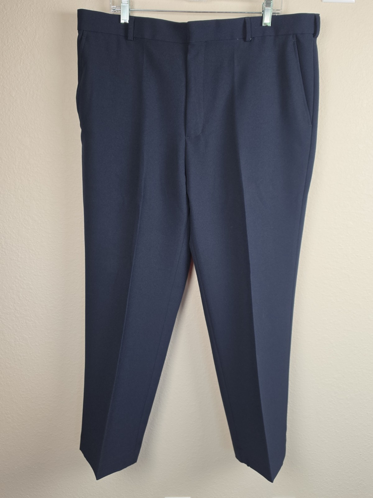 David Taylor Collection Flexslax II Pants Men 42×29 Navy Blue dress pants