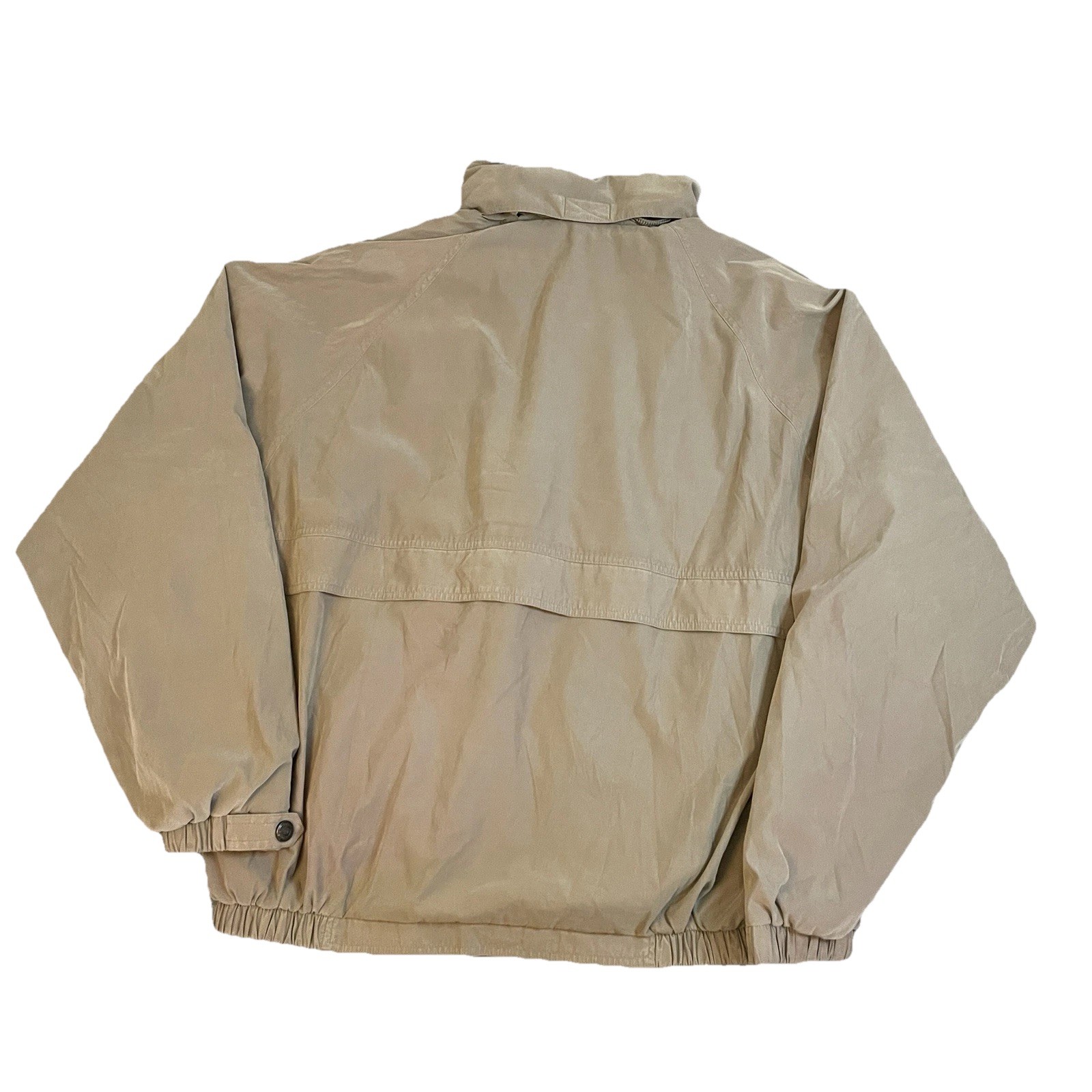 Vintage Weatherproof Canvas Jacket Coat Men’s XL Beige/Tan Full Zip Hood Pockets