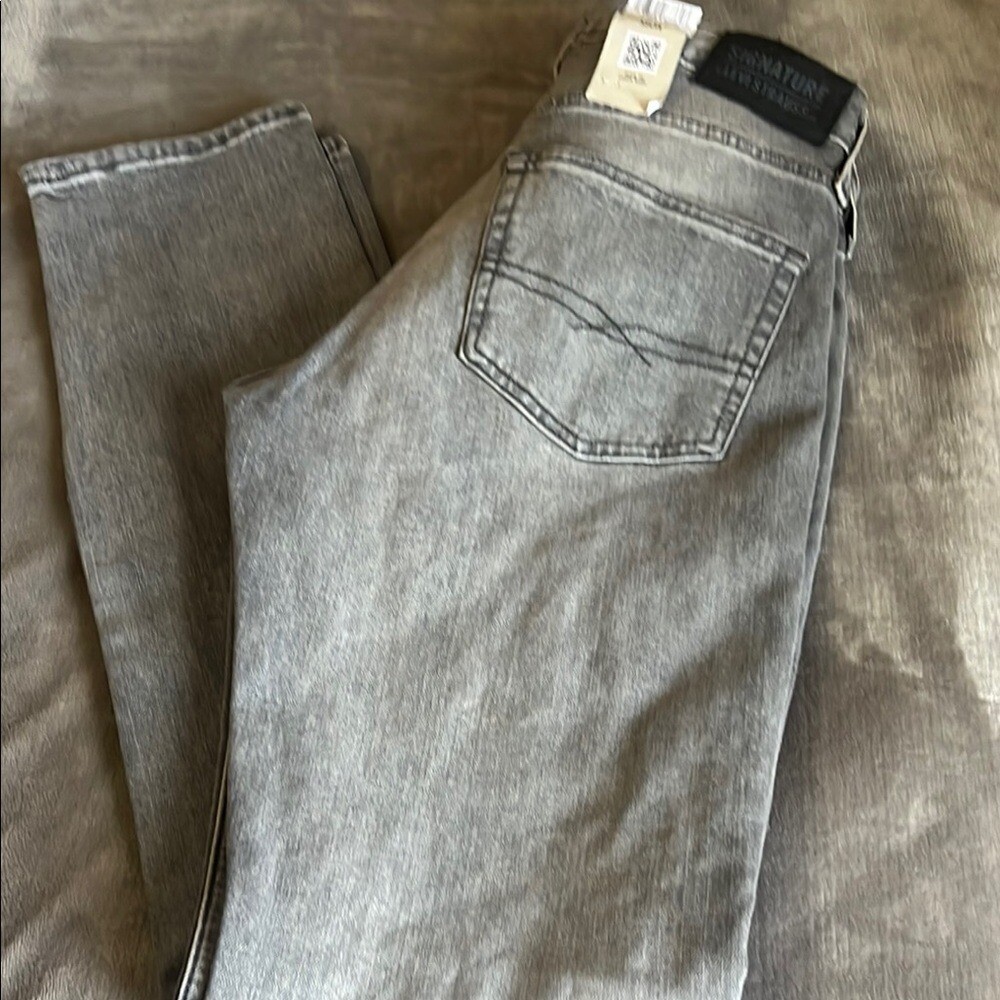 Signature by Levi Strauss Slim Gray Jeans 32X34