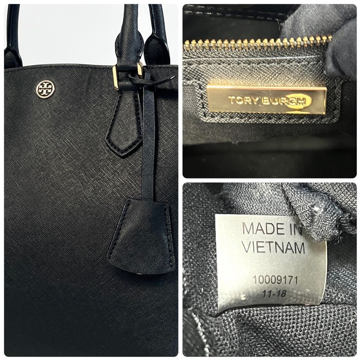 Excellent Condition TORY BURCH Robinson 2WAY Handbag Triple Compartment Tote