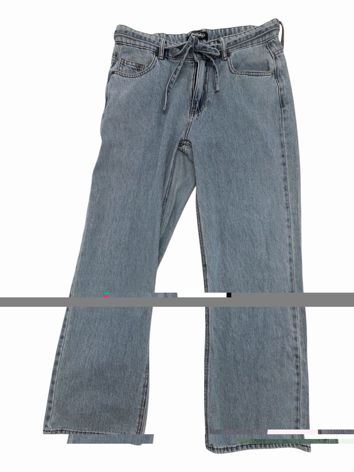 Buffalo Jeans Wide Leg Belted Jean Light Wash Blue Women’s Size 2 NWT
