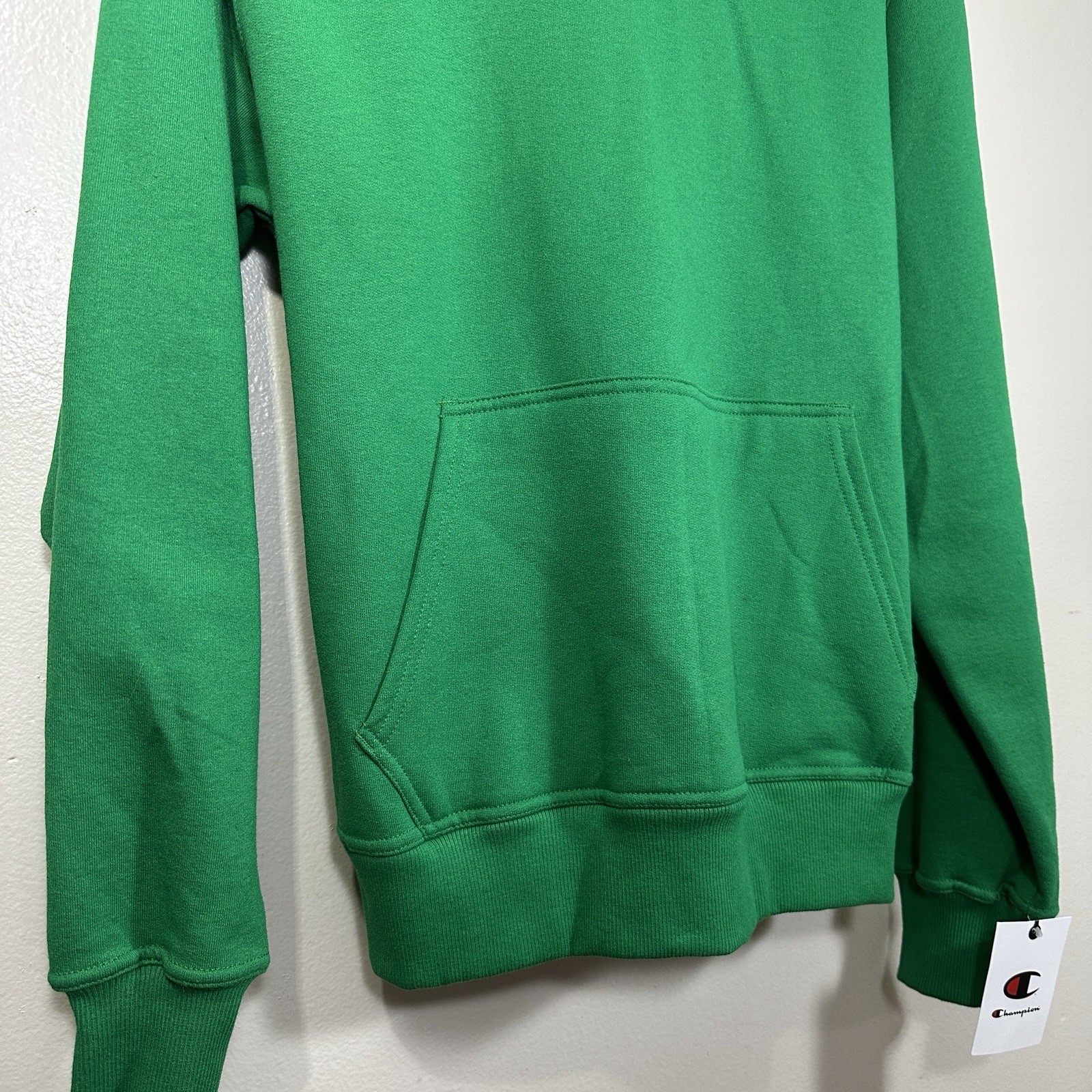 Champion Powerblend Fleece Mens Medium Green Long Sleeve Fleece Active Hoodie