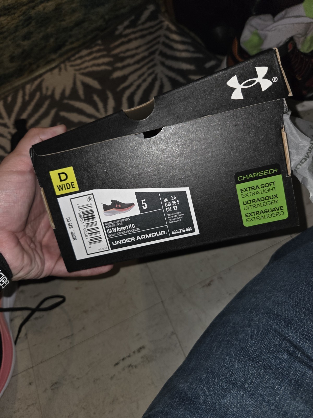 UA Charged+ Assert 11 Wide (D) Size 5