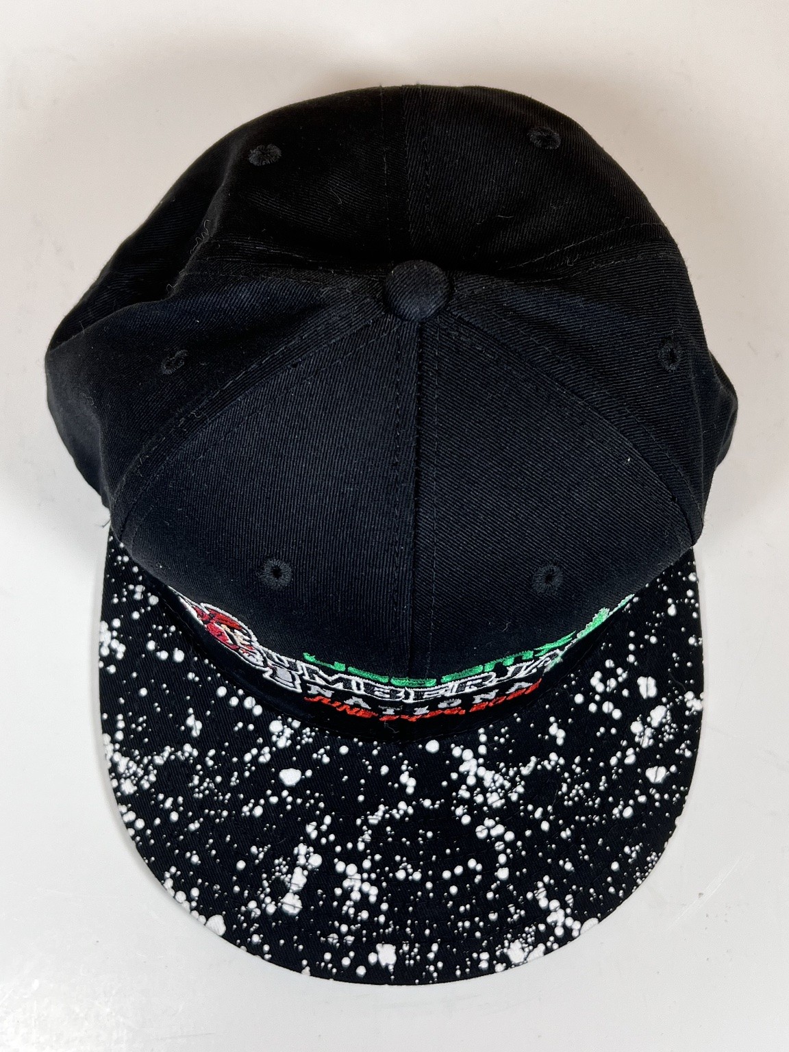 USA BMX Lumberjack Nationals Hat KBETHOS Snapback Black White Paint Splat 2022