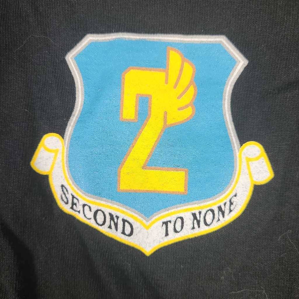 Second To None Hanes Custom Ink Mens Graphic T-Shirt Black 100% Cotton Crew L