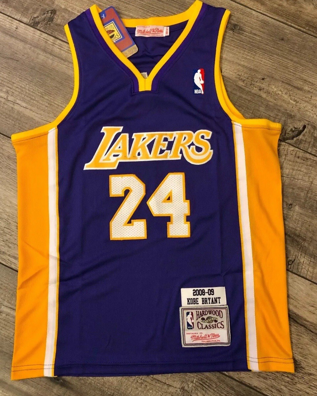 Kobe Bryant LA Lakers #24 Kids Stitched Yellow Jersey Youth Medium 10/12