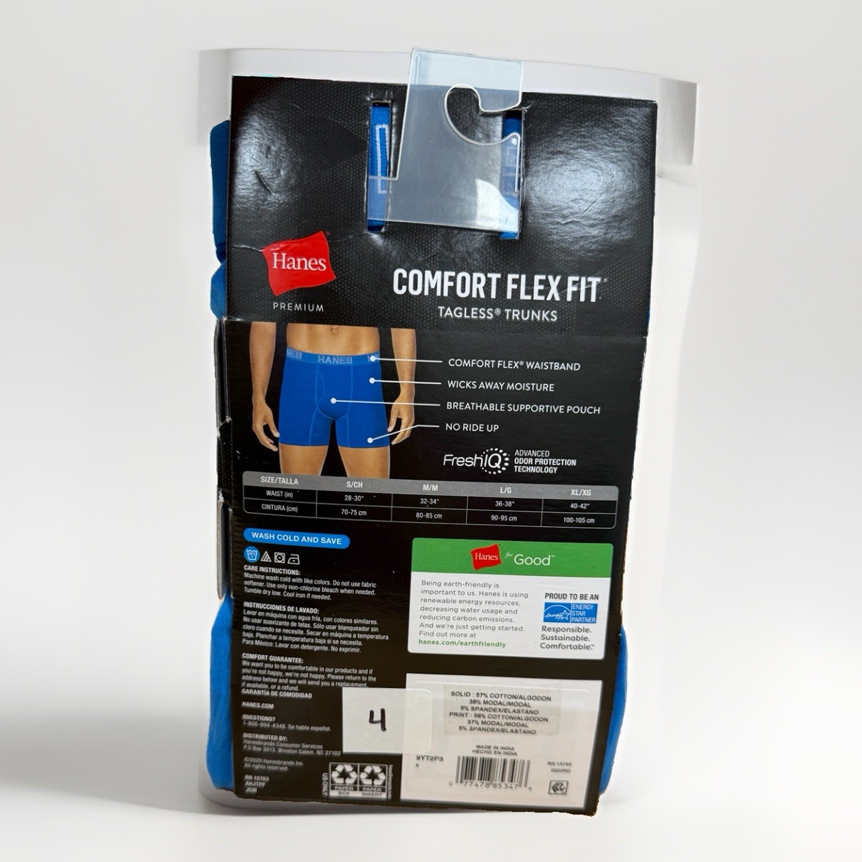 Hanes Premium X-Temp Comfort Tagless Boxer Briefs, 2-Pack size L Large NEW